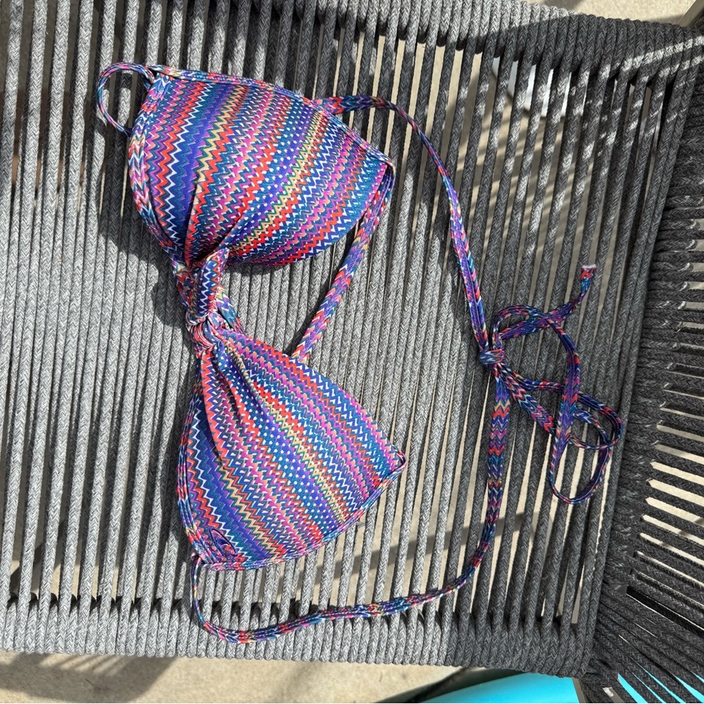 Multicolor Patterned Bikini Top - image 1